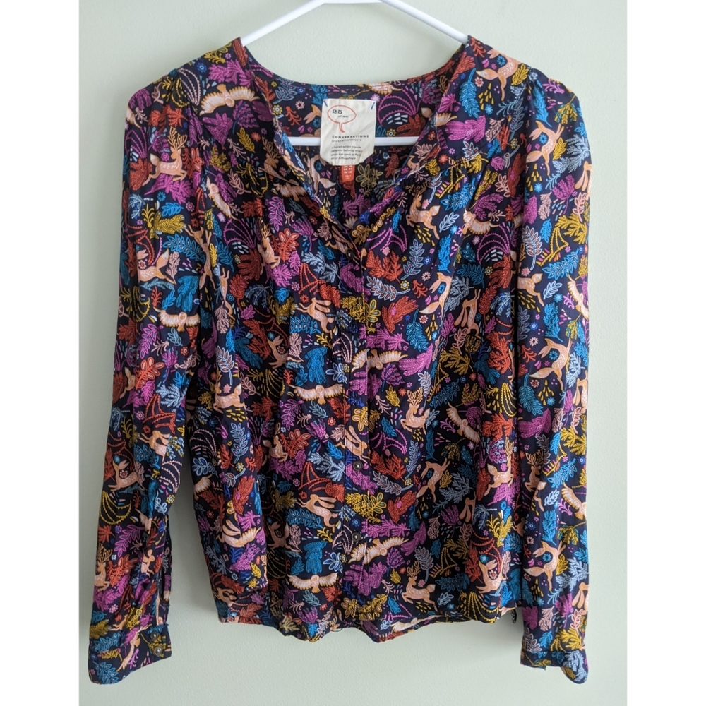 Anthropologie 52 Conversations Top Colloquial Yoke